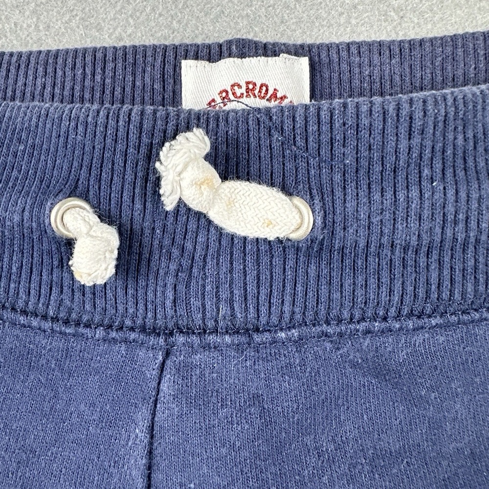 Vtg 90s Abercrombie & Fitch Sweat Shorts Women's Medium Blue University Cut Off - Picture 4 of 16